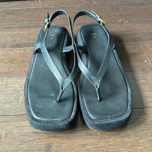 ZARA platform thong sandal